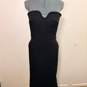 Moon River Black Strapless Dress
